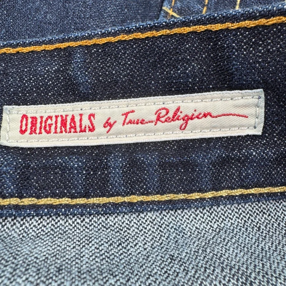 True Religion Men's 34 Ricky Cut Off Denim Shorts Horseshoe Flap Pocket Made USA